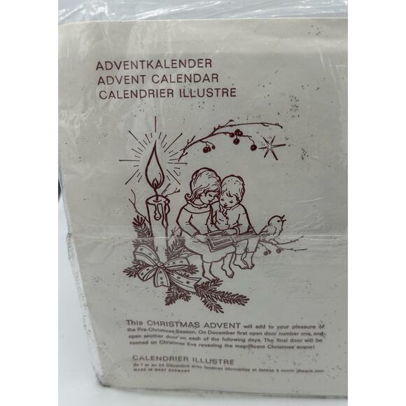 Vintage West Germany Stuttgart-Rohr Christmas Advent Calendar No 9 NISP - Picture 3 of 5